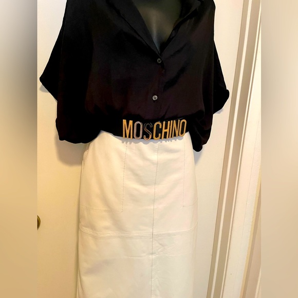 ASOS GENUINE LEATHER HIGH WASIT PENCIL SKIRT - Picture 1 of 9